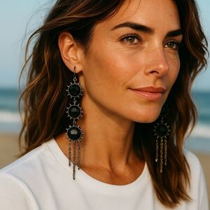 Stylish Black and Silver Earrings for Any Occasion